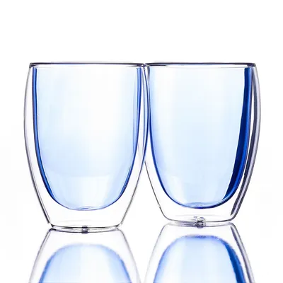 Double Wall Glass Cup Set Of 2