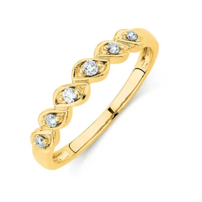 Fancy Twist Ring With 0.10 Carat Tw Of Diamonds In 10kt Gold