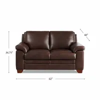 Magnum 62 In. Leather Loveseat