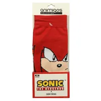 Sonic The Hedgehog Knuckles Character Men's Animigos Crew Socks