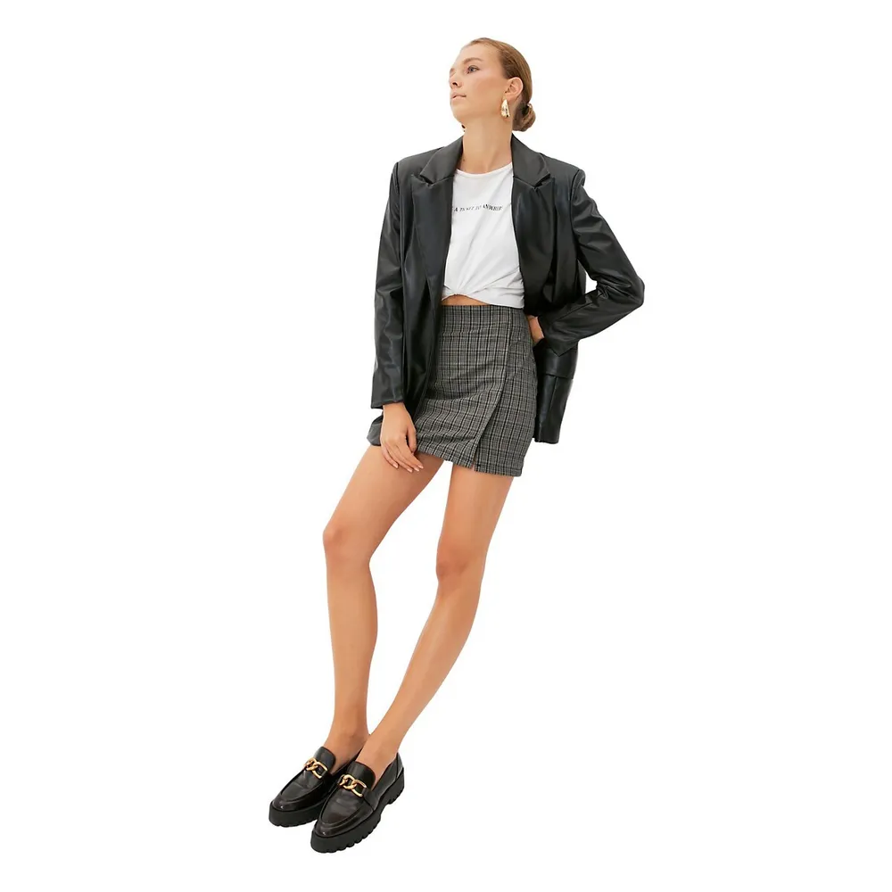 Trendyol Women Mini Pencil Regular Fit Woven Skirt | The Pen Centre