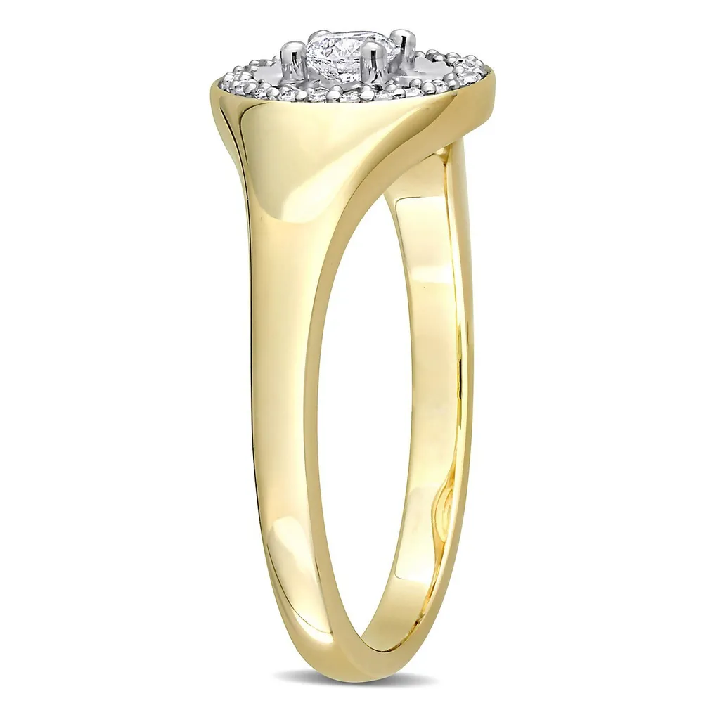 1/4 Ct Tw Diamond Ring 10k Yellow Gold