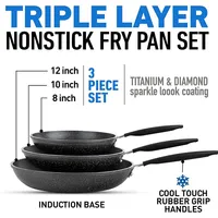 3-Piece Nonstick Fry Pan Set