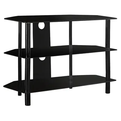 Tv Stand 36" Long / Metal With Tempered Glass