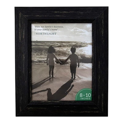 13" Wide Black Rustic Picture Frame For 8" X 10" Photos