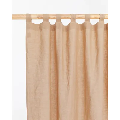 Tab Top Linen Curtain Panel (1 Pcs)