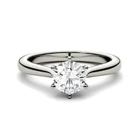 14k White Gold 1 Ct. T.w. Created Moissanite Solitaire Ring