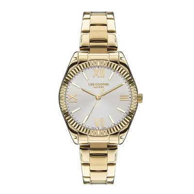 Ladies Lc07459.130 3 Hand Yellow Gold Watch With A Yellow Gold Metal Band And A Silver Dial