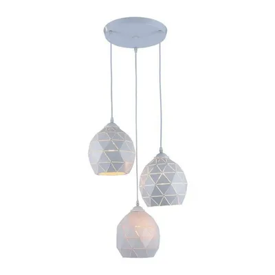 3 Light Pendant, 18.11 '' Width, From The Ellingson Collection, White