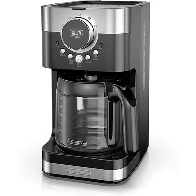 Programmable Coffee Maker With 12 Cup Capacity, Stainless Steel