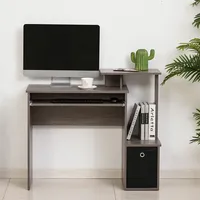 Computer Desk With Keyboard Tray & Fabric Drawer
