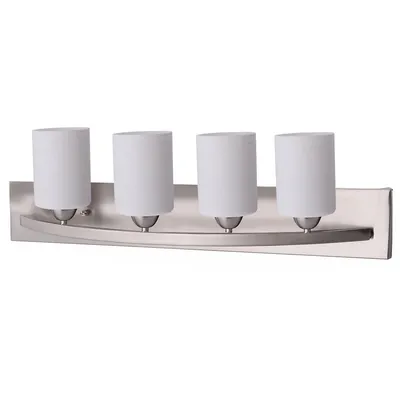 4 Light Glass Wall Sconce Modern Pendant Lampshade Fixture Vanity Metal Décor