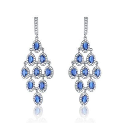 sapphire chandelier earrings