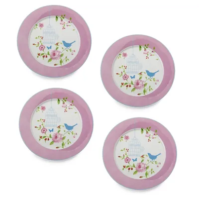 Set Of 4 Aviary Dinner Plate