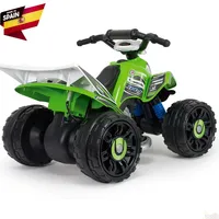 Officially Licensed & Certified INJUSA Kawasaki Sport Edition 12V Toddlers' & Kids' Ride-on ATV w/ Oversized Wheels, Progressive Acceleration