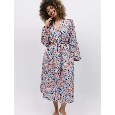 Bea Ditsy Floral Print Long Dressing Gown