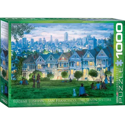 1000 Piece Puzzle (san Francisco, The Seven Sisters By Eugene Lushpin)