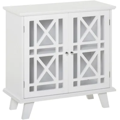 Storage Cabinet With Fretwork Doors And Shelf
