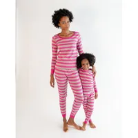 Womens Two Piece Cotton Striped Pajamas