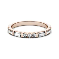14k Rose Gold 0.50 Ct. T.w. Created Moissanite Stackable Band