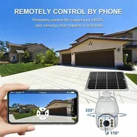 Wifi Ip Ptz Camera 1080p Hd Solar Power Security Outdoor Cctv Night Vision Home Security System