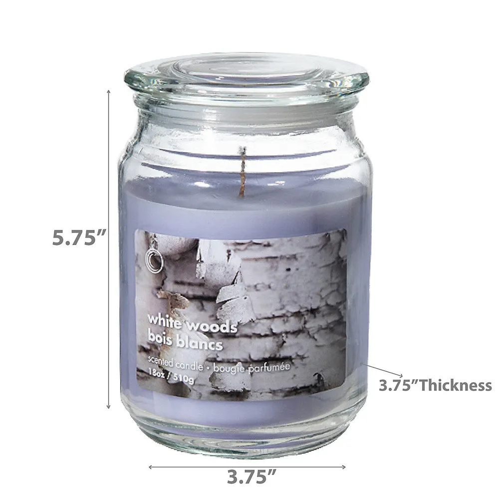 18 Oz Scented Jar With Glass Lid- Set Of 2