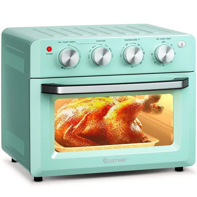 Costway 1800W Countertop Convection Oven 21.5QT Air Fryer Toaster Oven w/  Recipe