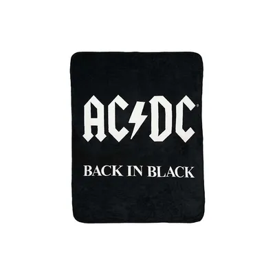 Acdc Back In Black Throw Album Cover Blanket