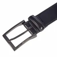Leather Belt With Gun Metal Hardware