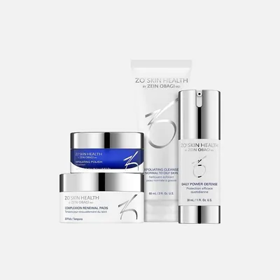 Daily Skincare Program - Mini Daily Power Defense 30ml, Mini Exf Cleanser 60ml, Complexion Renewal Pads 30 Ct, And Mini Exf Polish 0.5oz.