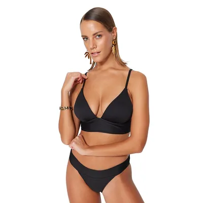Out From Under Tunneled T-back Halter Bra in Black