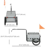 Bike Trailer With Removable Storage Box And Folding Frame