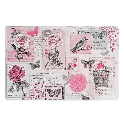 Plastic Placemat Rosy Postcard - Set Of 12