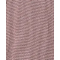 Long Sleeve Stripe Knit Nightshirt
