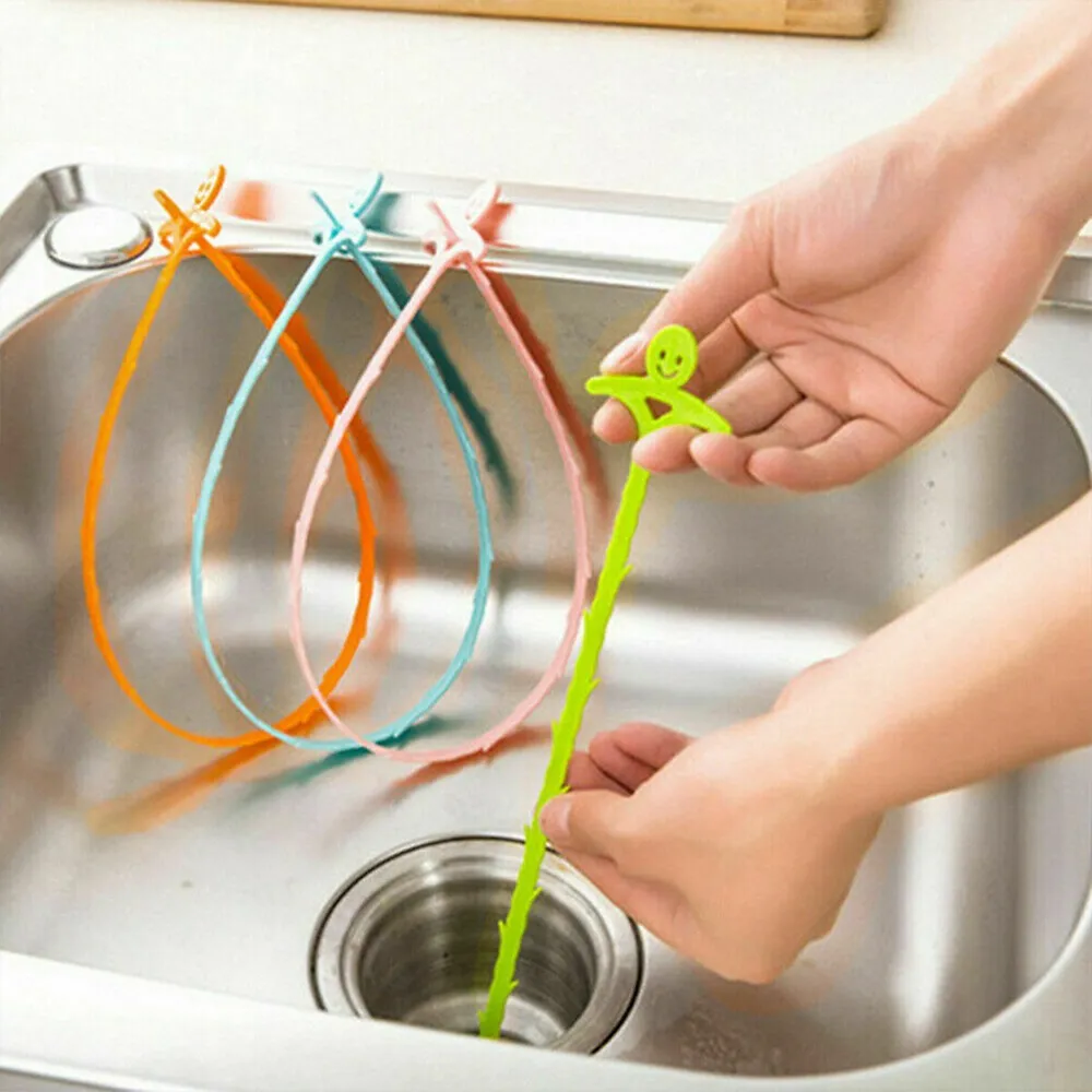 EZONEDEAL Drain Snake Hair Drain Clog Remover Cleaning Tool Sink Drain  Cleaner 2 Pack