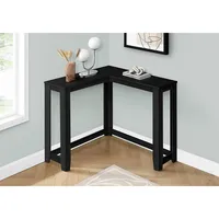 Accent Table, Console, Entryway, Narrow, Corner, Living Room, Bedroom, Laminate, Black, Transitional