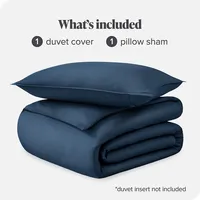 Organic Cotton Duvet Cover Set - Smooth Sateen Weave Warm & Luxurious Eco-friendly