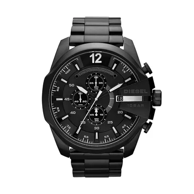 Men's Mega Chief Chronograph, Black Stainless Steel Watch
