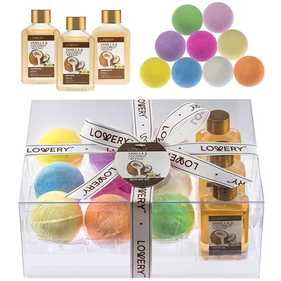 Bath Bombs Gift Set For Women - 9 Oversized Scented Bath Bombs Plus