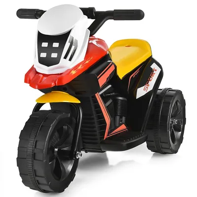 6v Ride-on Toy Motorcycle Trike 3-wheel Electric Bicycle W/ Music&horn