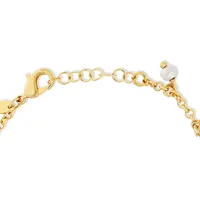 18kt Gold Plated 7+1" With Pearl Bracelet