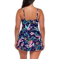 Women's Island Getaway Sienna Tummy Control Wire-free Swim Dress Beachwear