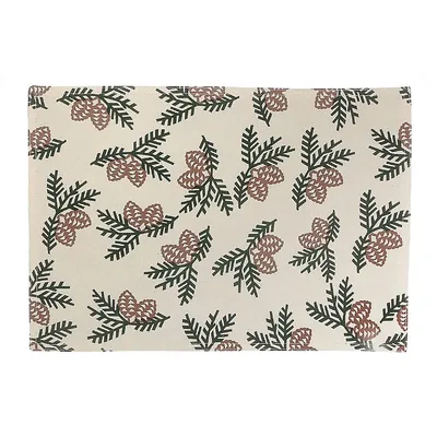 Cotton Placemat (pinecone)-set Of 12