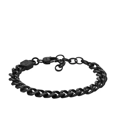 Men's Bold Chains Black Stainless Steel Chain Bracelet