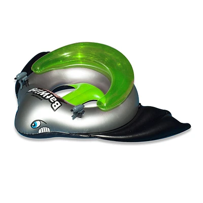 12.9" Green And Gray Water Sports Batwing Fighter Inflatable Ride-on Water Squirt Swimming Pool Toy