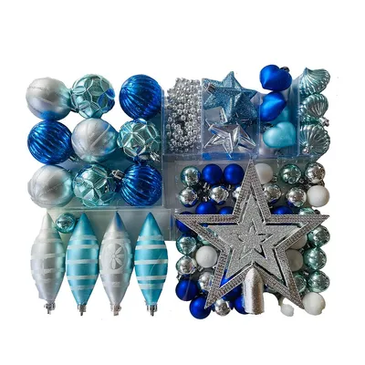 Christmas Tree Decoration Blue/silver