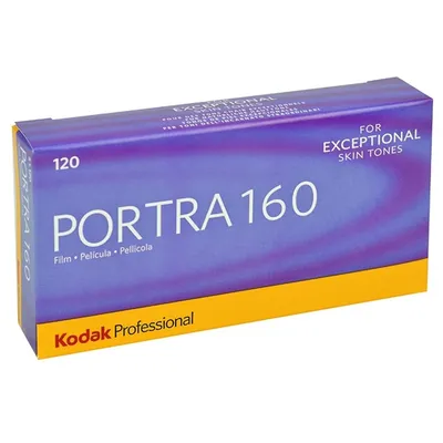 Kodak Portra 160 Color Negative Film, Iso 160, Size 120, Pack Of 5 For Exceptional Skin Tones
