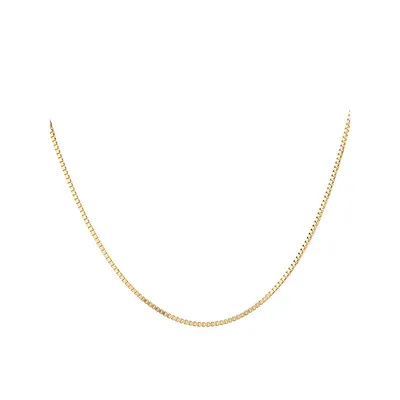 55cm (22") Box Chain In 10kt Yellow Gold
