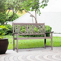 2-seat Wood Garden Bench Grey