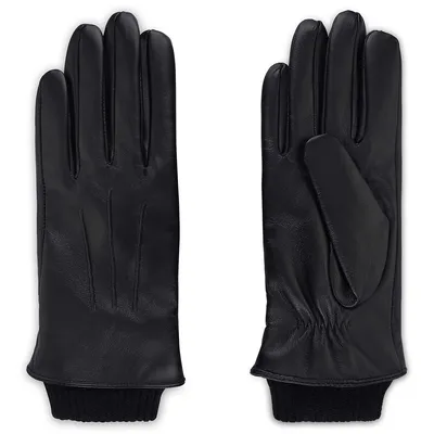 Leather Glove With Cuff, I-touch